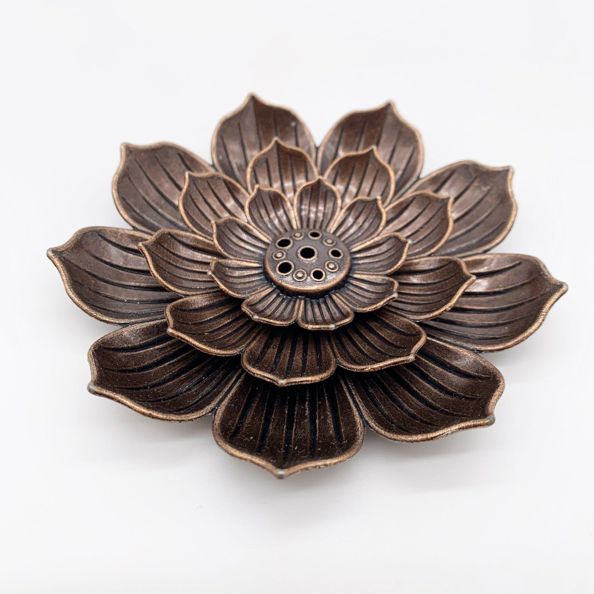 Bronze Lotus Incense Holder